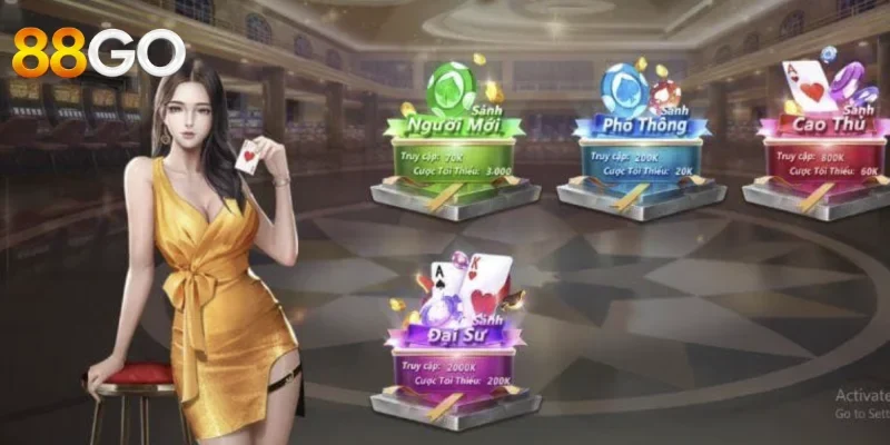 Tổng quan về sảnh game bài 3D đẹp mắt 88go